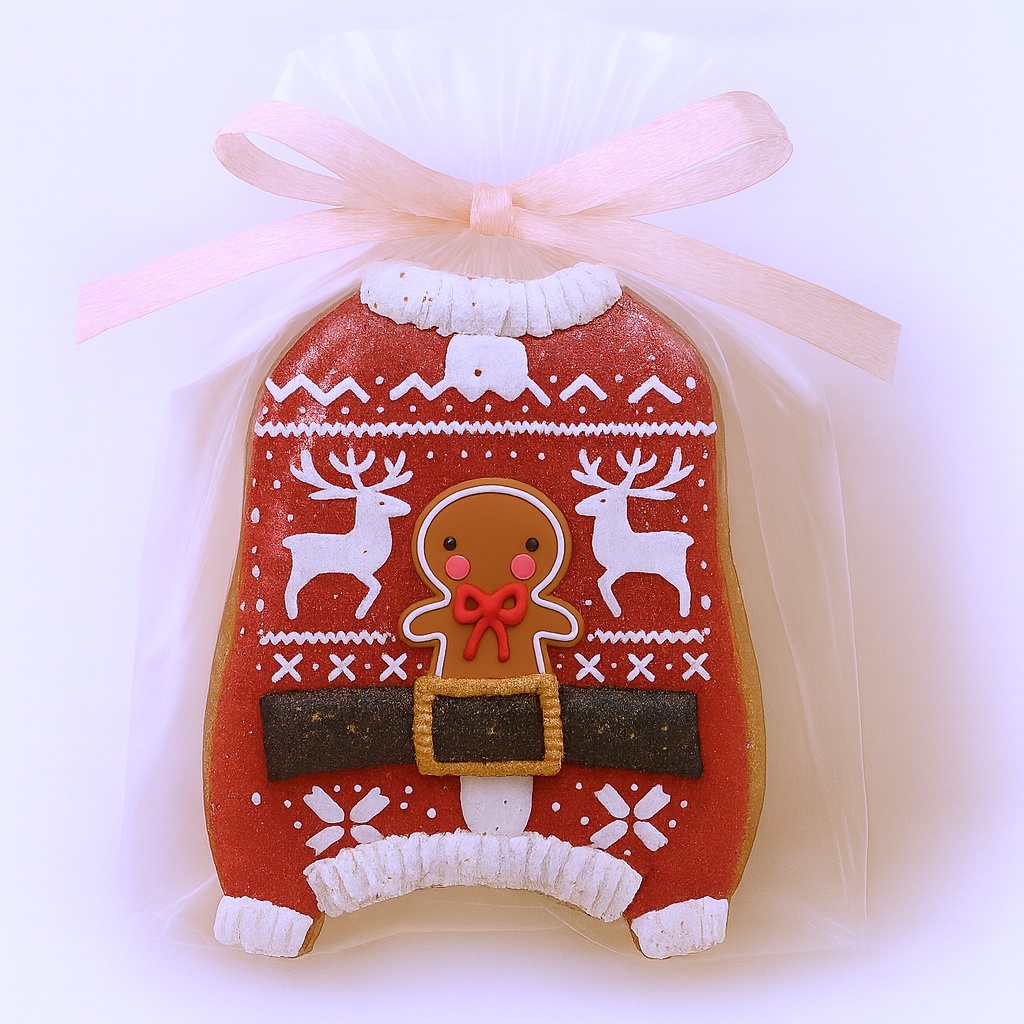 CIASTKO LUKROWANE SWETEREK MIKOŁAJA NO7 BOŻE NARODZENIE RĘCZNIE ROBIONE